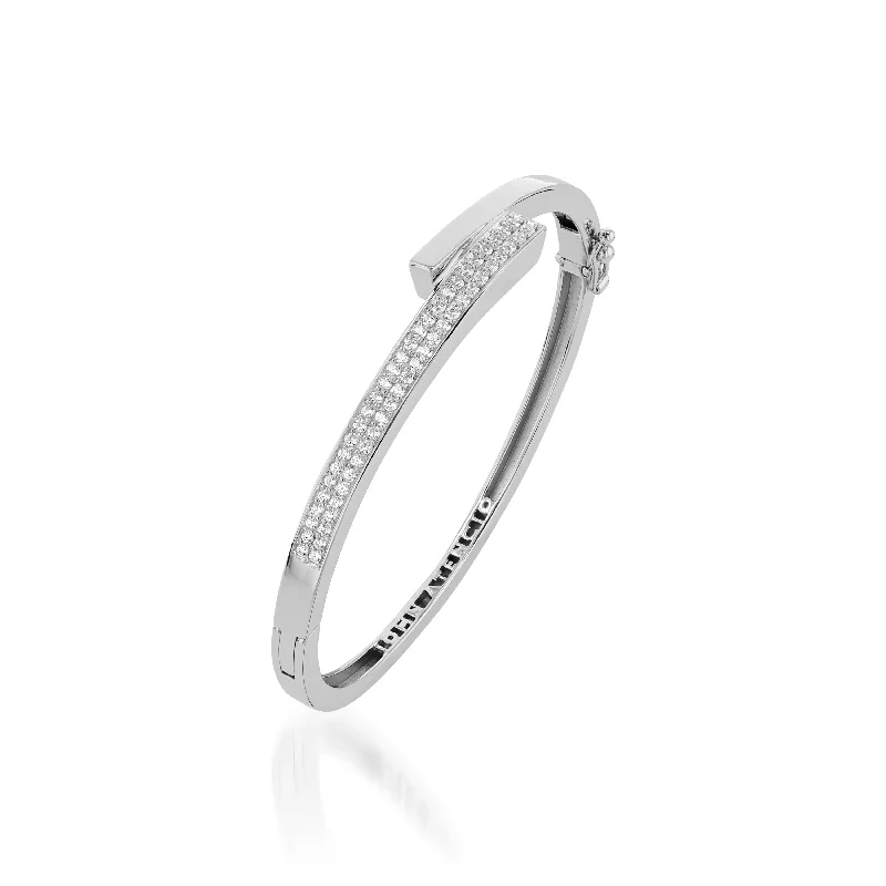 Sleek link bangles-Orion Pivot Pave Diamond Cuff