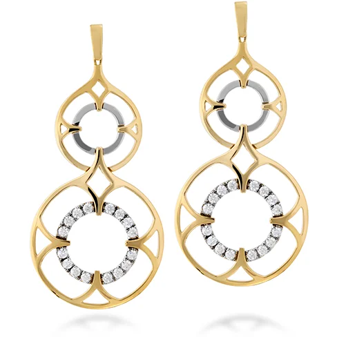 Deco charm earrings-Hearts On Fire Copley Double Diamond Drop Earrings