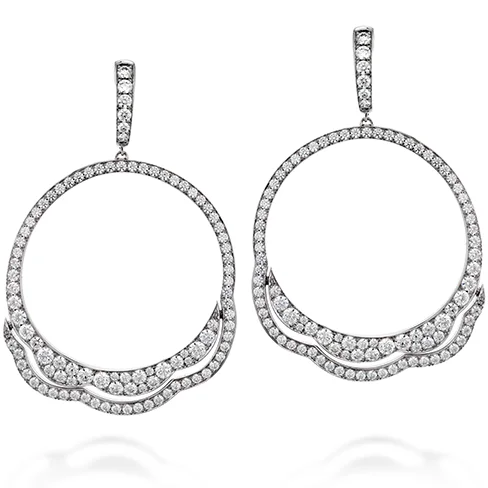 Tiny triangle earrings-Hearts On Fire Lorelei Diamond Circle Earrings