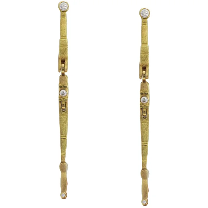 Wave drop earrings-Alex Sepkus Sticks and Stones Earring Mountings - E-161MD