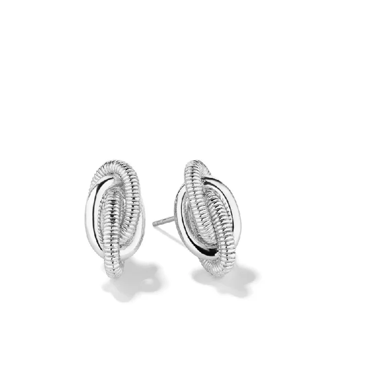 Spirit eye earrings-Judith Ripka Interlocking Knot Earrings