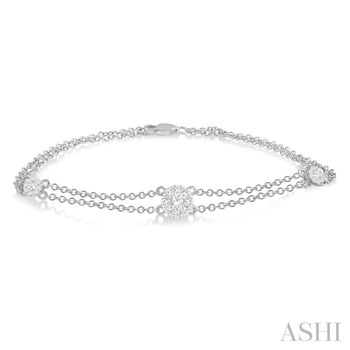 Pinch clasp bangles-LOVEBRIGHT DIAMOND CHAIN BRACELET