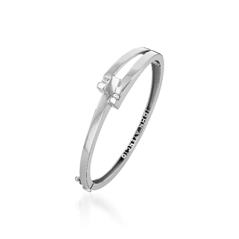 Elegant design bangles-Originate Small Diamond Cuff Bracelet