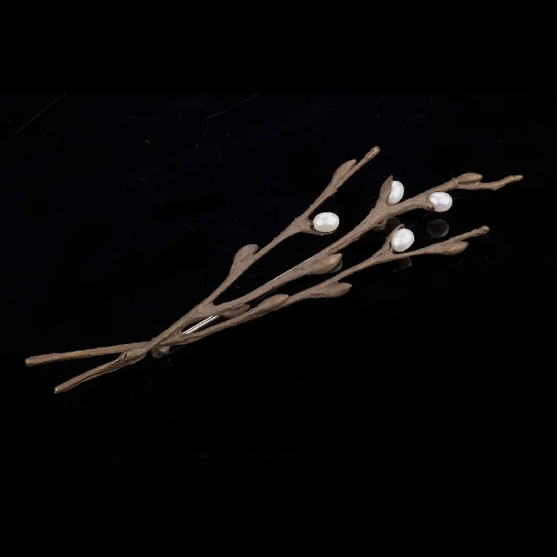 High gloss brooch-Pussy Willow Brooch