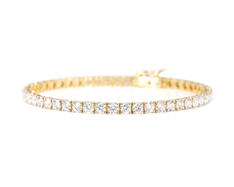 Worn charm bangles-7-Carat Diamond Tennis Bracelet