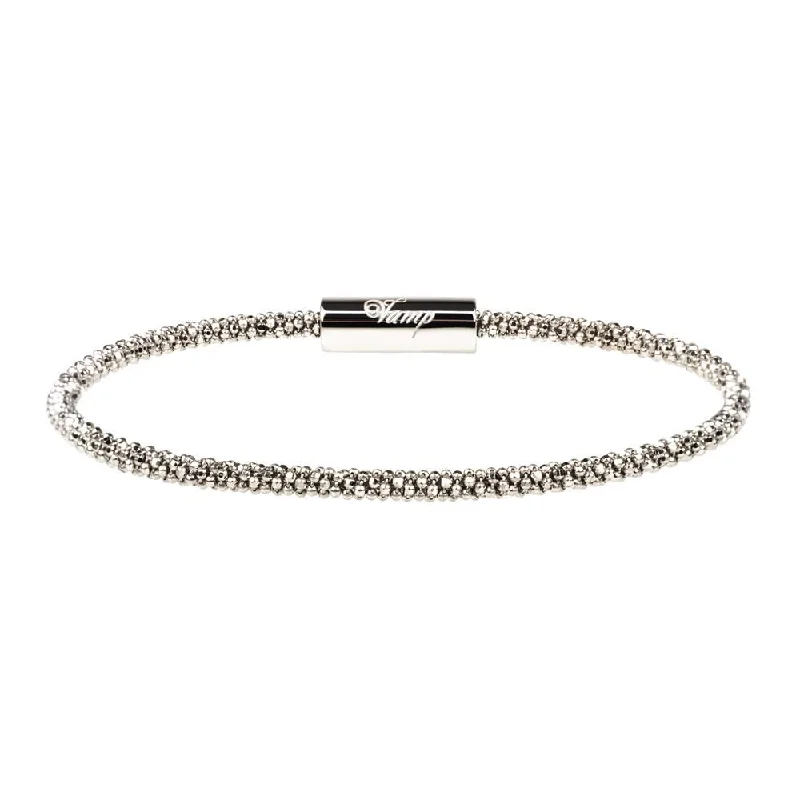 Faith charm bangles-Silver Skinny Bracelet