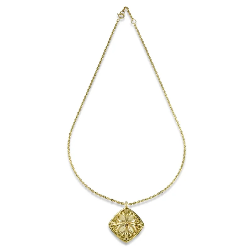 Oval shape necklaces-Empress Pendant Large 18" - 18K Gold Vermeil