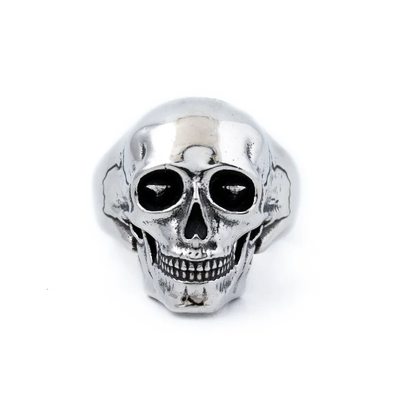 Coiled cord rings-Silver "Arnold" Death Skull Ring