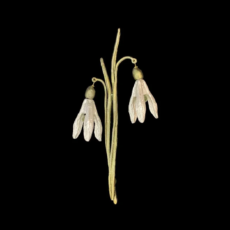 Clear quartz brooch-Snowdrops Brooch