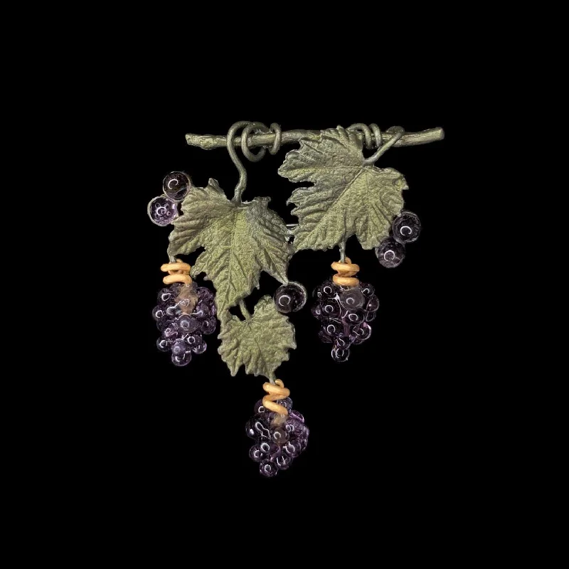 Hand-shiny brooch-Wild Grape Vine Brooch