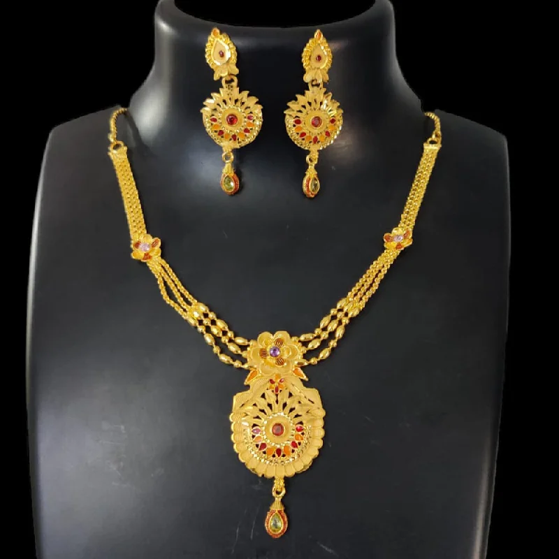 Vibrant enamel necklaces-Pari Art Jewellery Forming Necklace Set