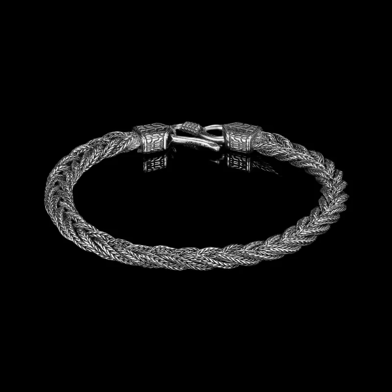 Sleek design bangles-WOVEN VIKINGS. - 925 STERLING SILVER