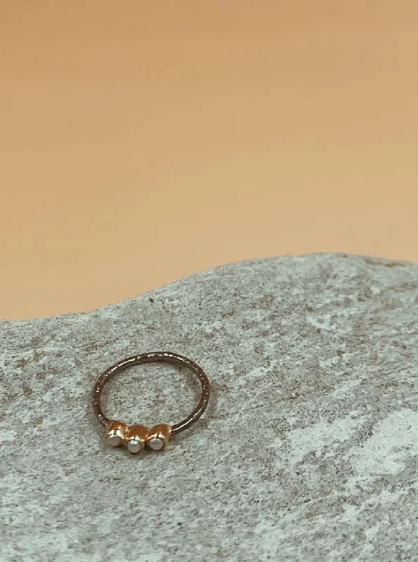 Antique promise rings-Diva Seed Pearl Ring