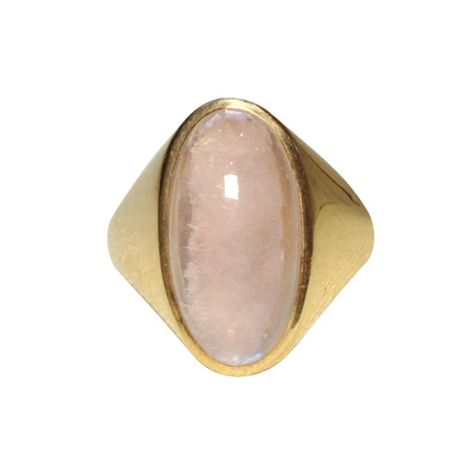 Java tile rings-Rose Quartz Ring