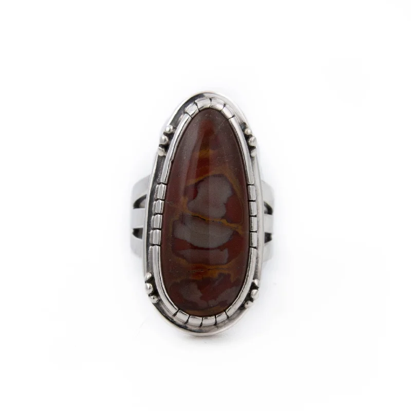 Bow design rings-Teardrop Noreena Jasper Ring