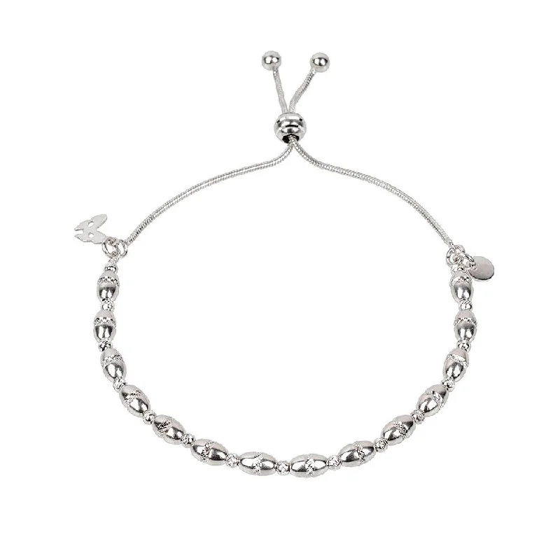 Polished word bangles-Silver Chic Bracelet Bold