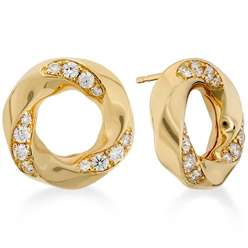 Thin hoop earrings-Hearts On Fire Atlantico Circle Diamond Earrings