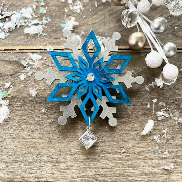 Bead trim brooch-Snowflake Brooch