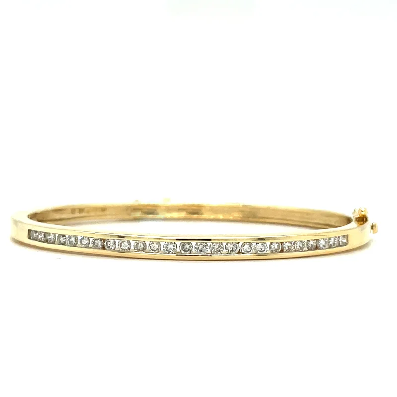 Tide pattern bangles-14k Lady's Yellow Gold Bangle Bracelet (3/4ct.)