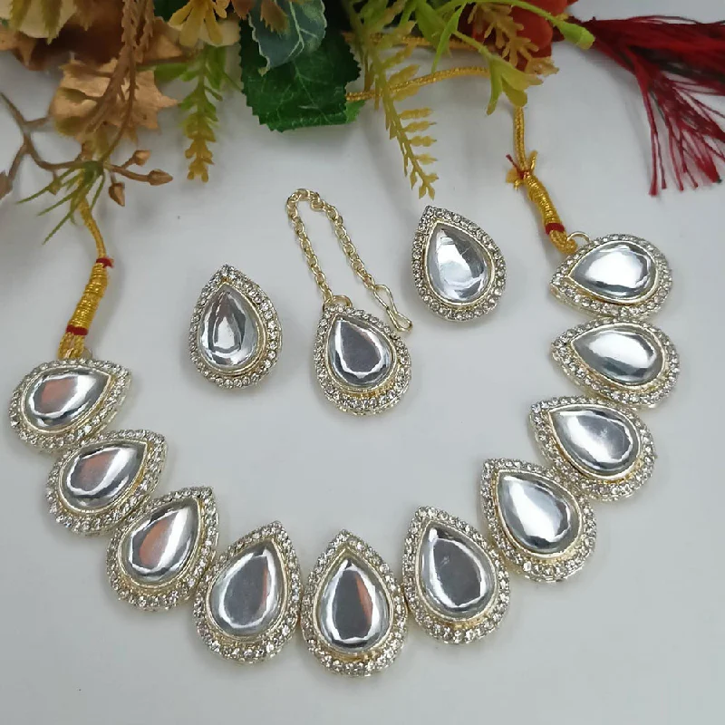 Morganite necklaces-Manisha Jewellery Kundan Necklace Set