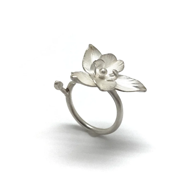 Small stack rings-White Orchid Ring