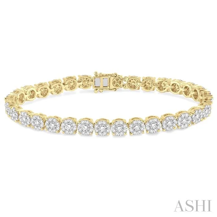 Tiny stack bangles-LOVEBRIGHT ESSENTIAL DIAMOND TENNIS BRACELET