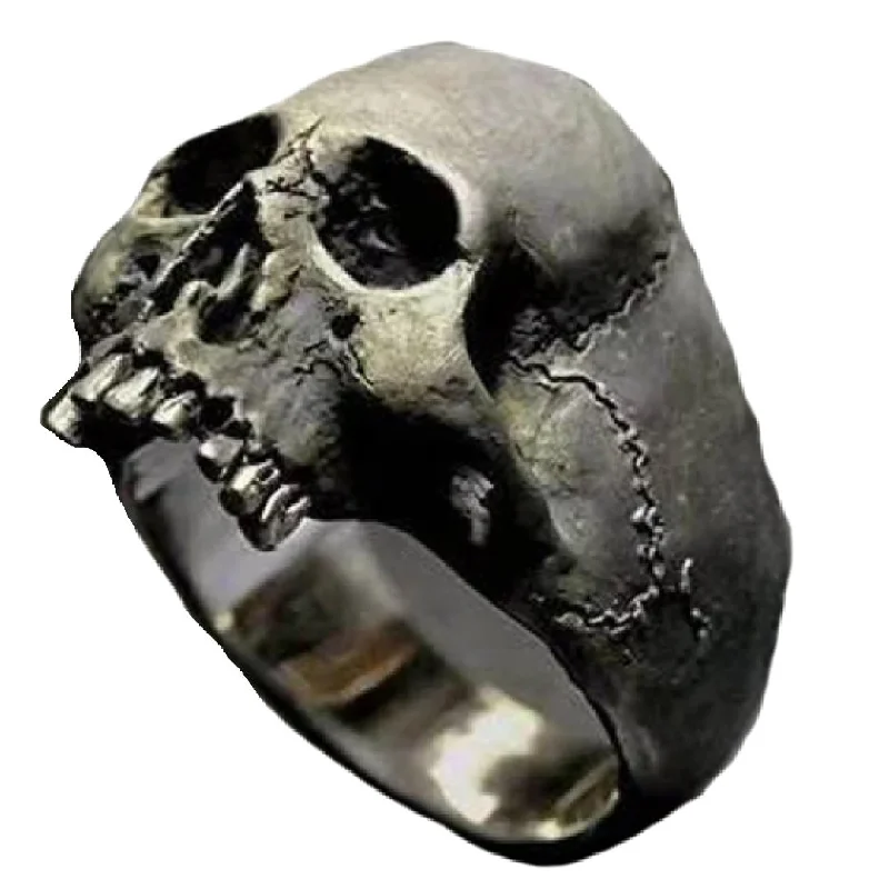 Sleek gold rings-Crypt- the Gothic Skull Ring 2 Colors