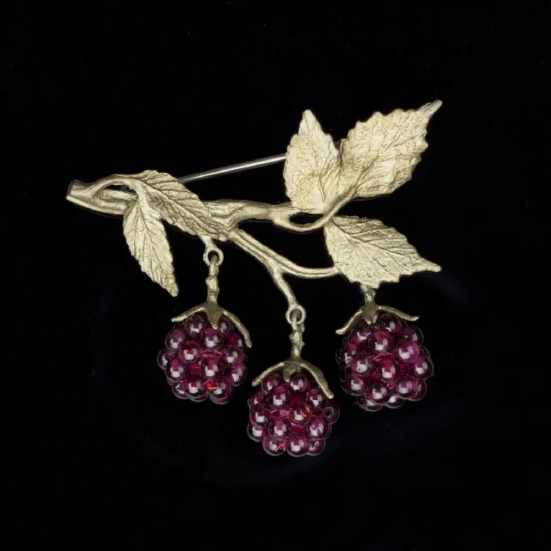 Glossy enamel brooch-Raspberry Brooch