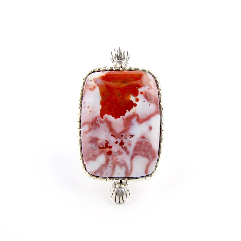 Braided motif rings-Cherry Ocean Jasper Ring