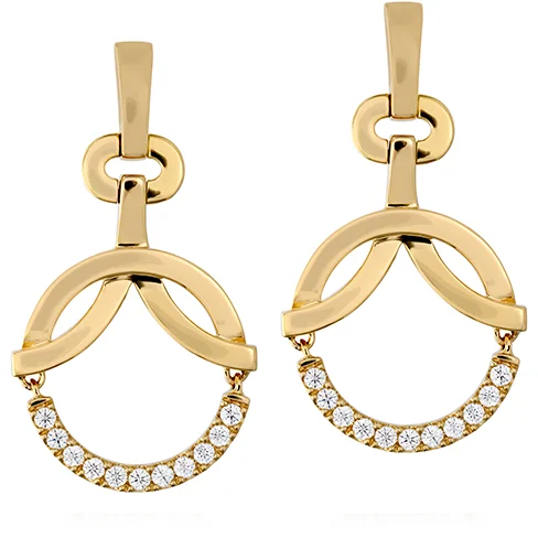 Fine charm earrings-Hearts On Fire Copley Circle Diamond Drop Earrings