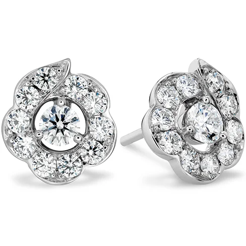 Pure stud earrings-Hearts On Fire Lorelei Bloom Stud Diamond Earrings