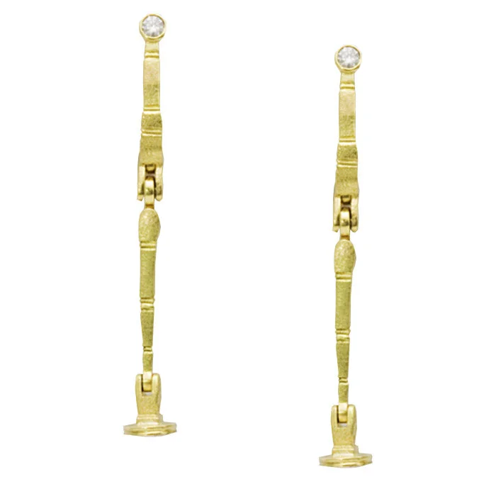 Glittering crystal earrings-Alex Sepkus Sticks and Stones Earring Mountings - E-133MD