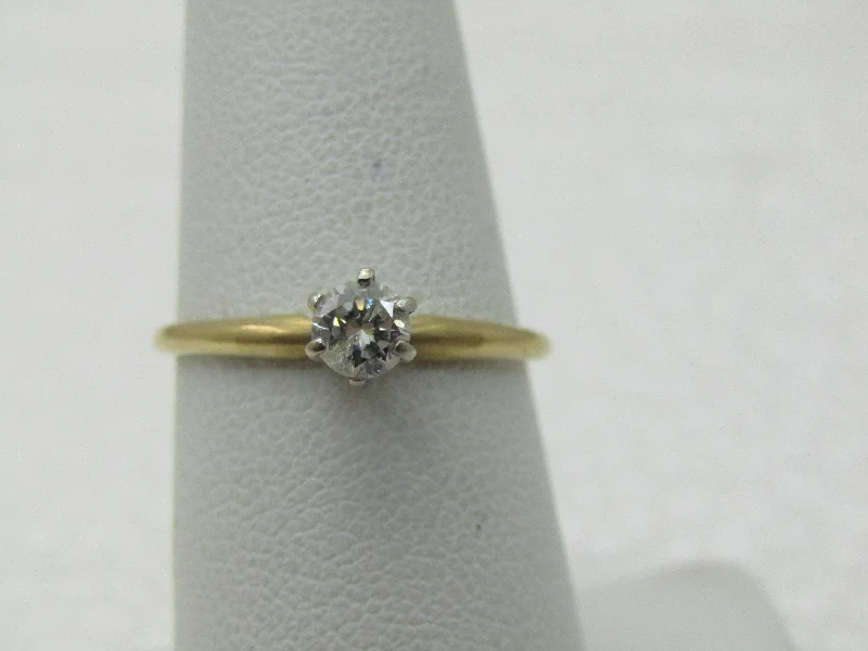 New moon rings-Vintage 14kt Diamond Engagement ring, 1/4 CT, Sz. 7, 1.56 Grams