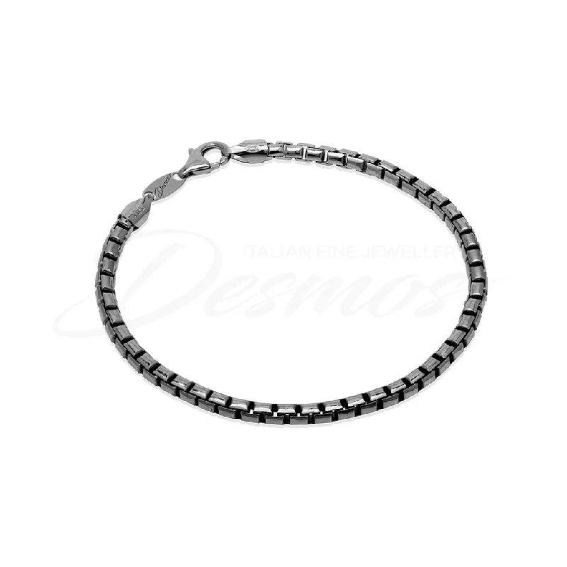 Alloy weave bangles-Desmos Gunmetal Bracelet