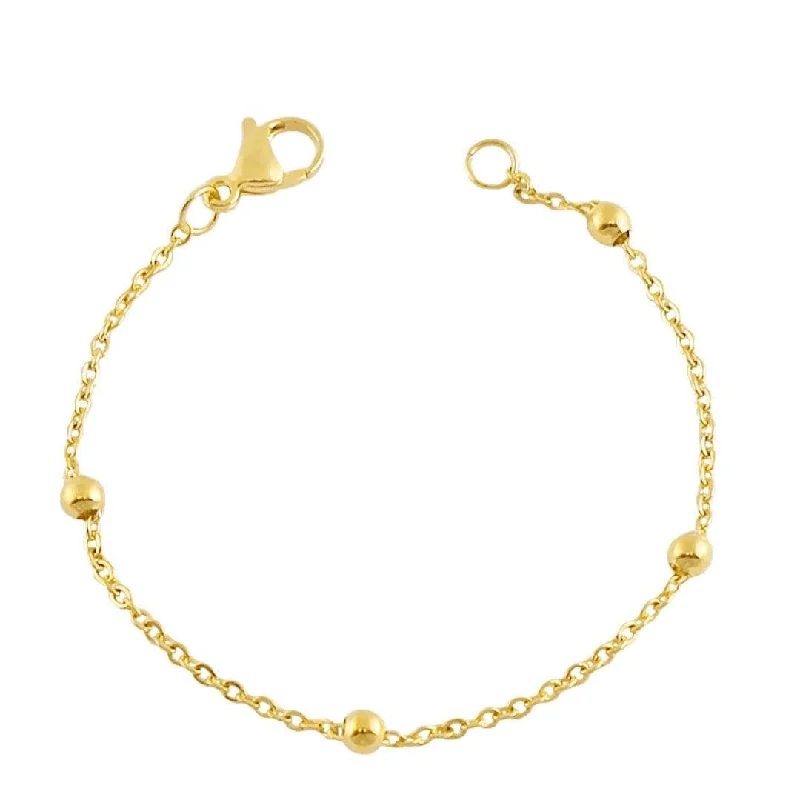 Solid stone bangles-Dainty Ball Bracelet