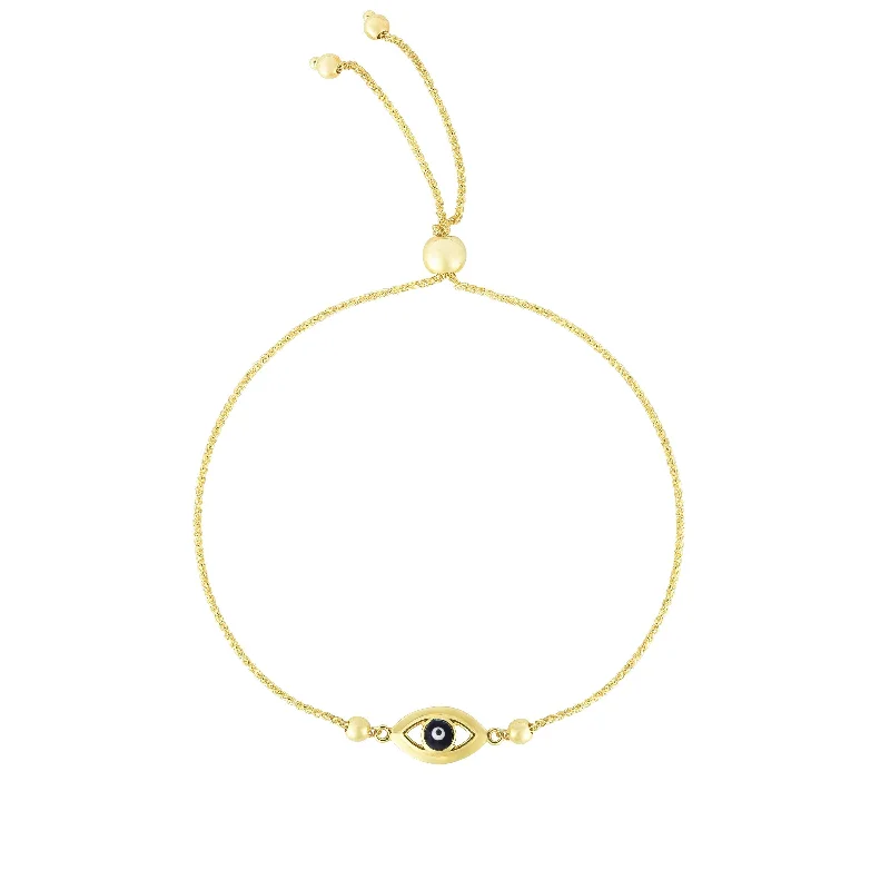 Old cameo bangles-14K Gold Eye Friendship Adjustable Bolo Bracelet