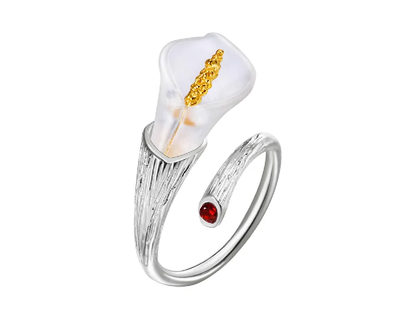 Subtle accent rings-Calla Lily Ring