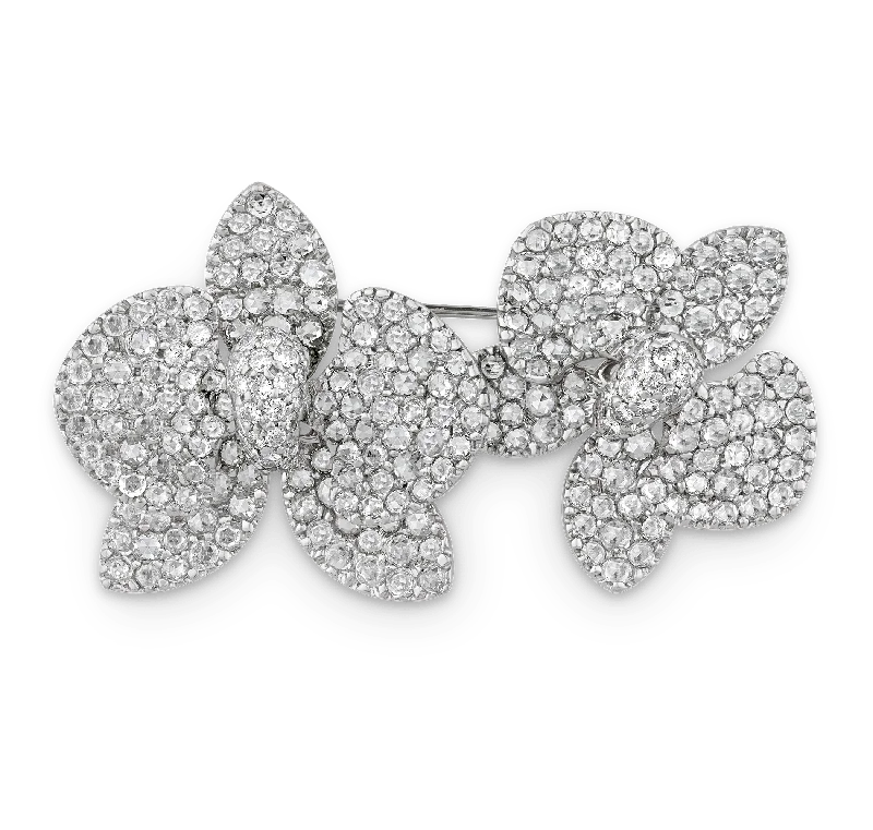 Glossy pearl brooch-Elizabeth Taylor's Diamond Orchid Brooch, 7.76 carats