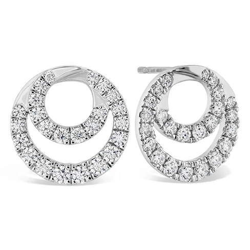 Thin pearl earrings-Hearts On Fire Optima Diamond Circle Earrings