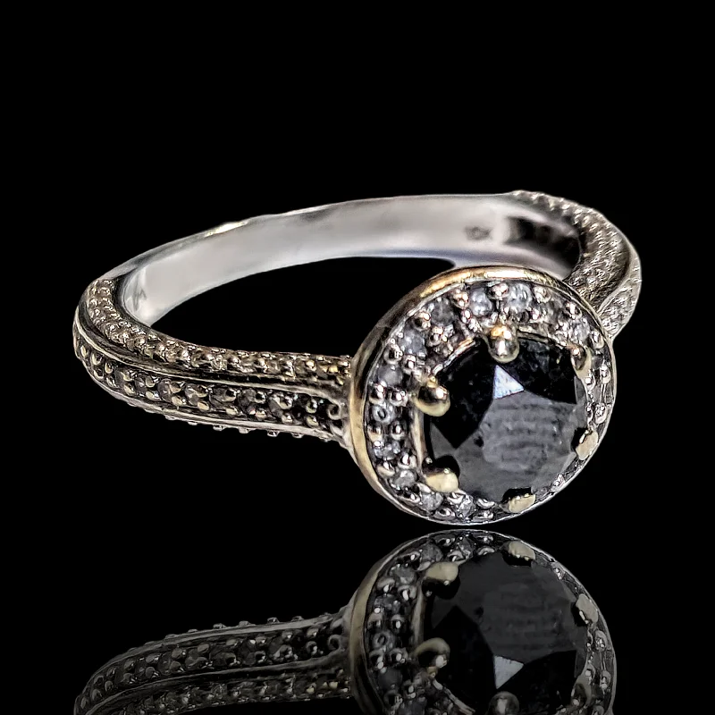 Owl motif rings-10k White Gold & Diamond Engagement Ring Sz 6