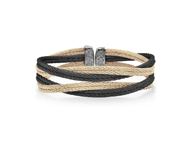 Subtle accent bangles-Alor Cable Wire Entwine Cuff Bracelet