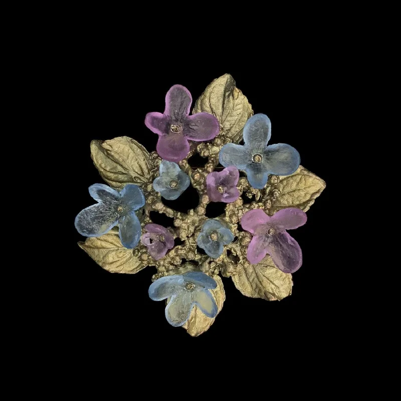 Faith charm brooch-Hydrangea Teller Blue Brooch - Statement