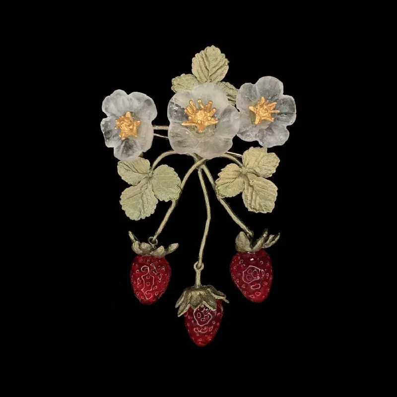 Pink gold brooch-Strawberry Brooch - Statement