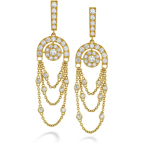 Layered drop earrings-Hearts On Fire Inspiration Chandelier Diamond Earrings