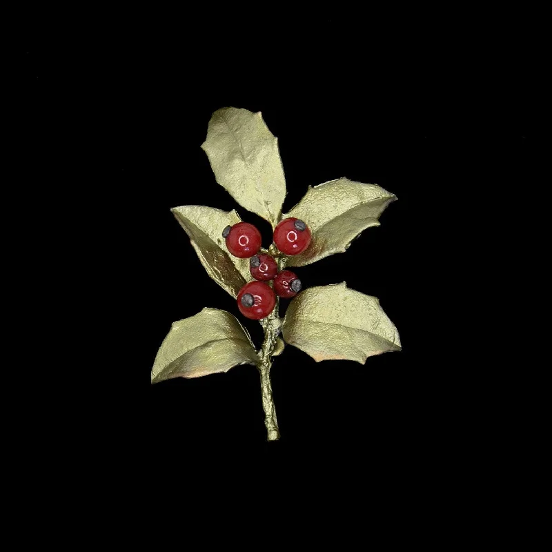 Rose gold brooch-Holly Jade Brooch