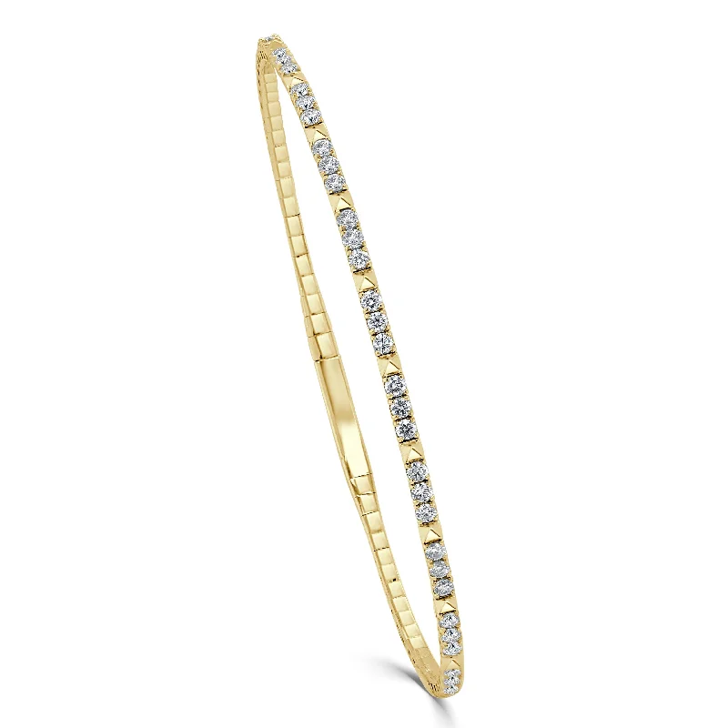 Flex cord bangles-14k Gold & Diamond Flexible Bangle