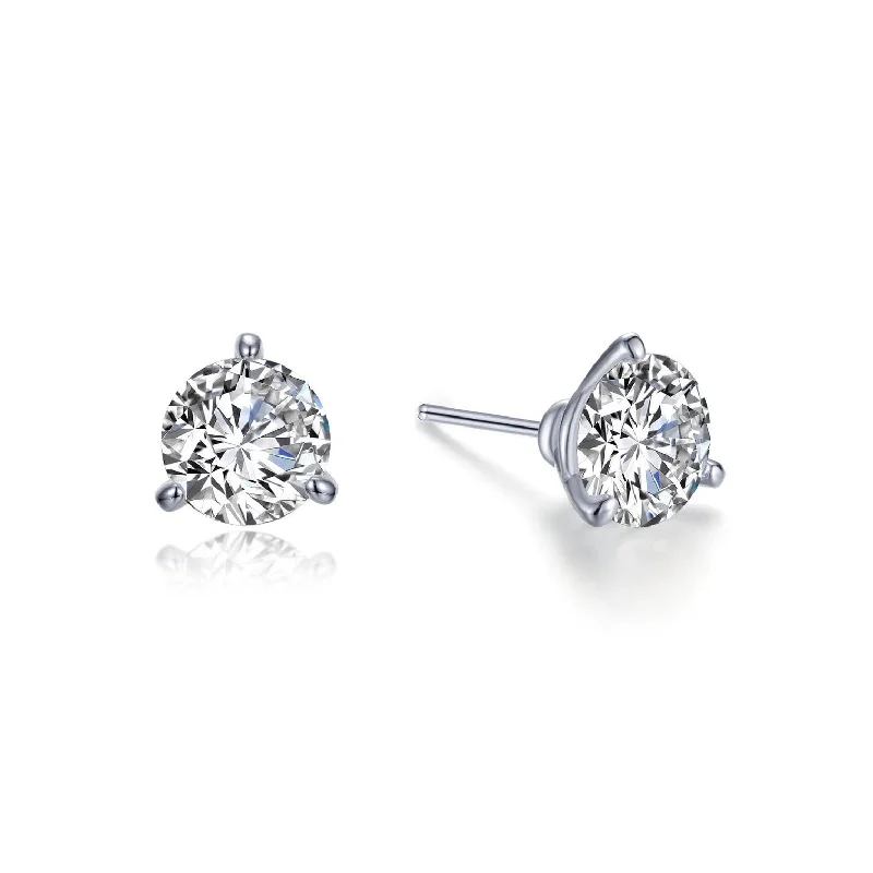 Surf theme earrings-Lafonn Simulated Diamond 2.0ct Martini Stud Earrings E0205CLP00