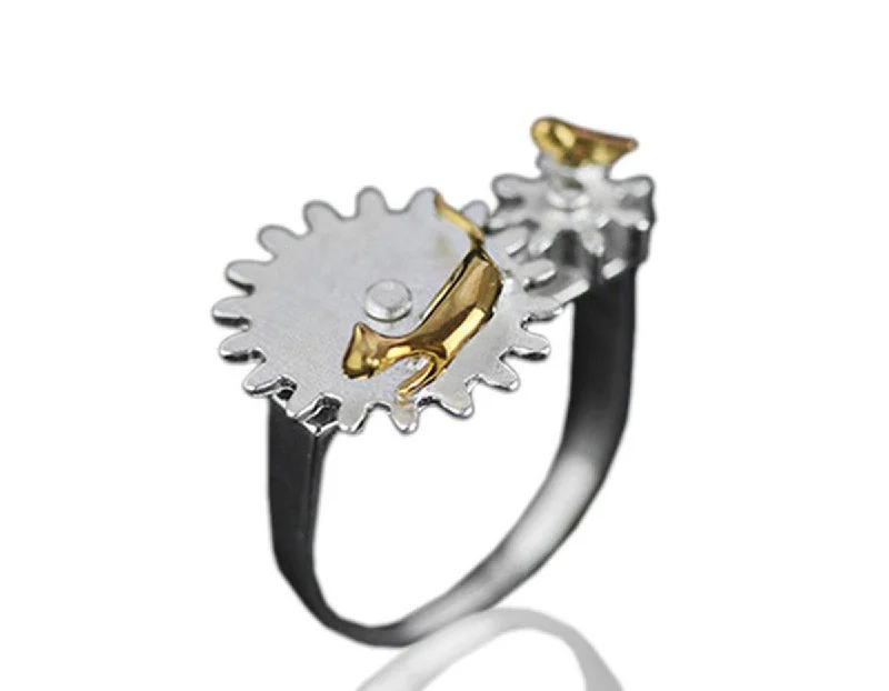 Spirit eye rings-Bird & Cat Gear Ring