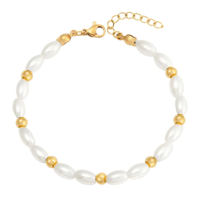 Small stack bangles-Pina Colada Pearl Bracelet