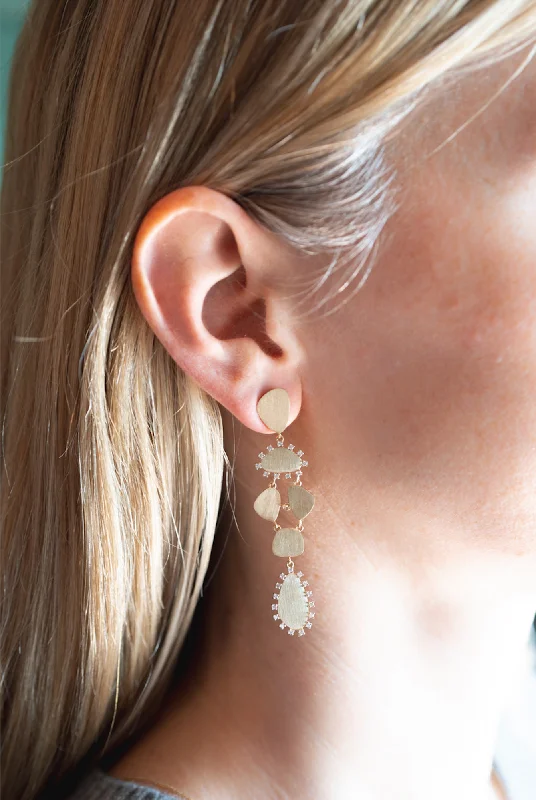 Bead weave earrings-Cactus Dangles